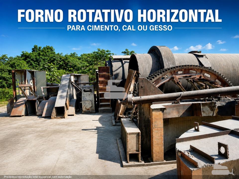 FORNO ROTATIVO HORIZONTAL PARA CIMENTO, CAL OU GESSO