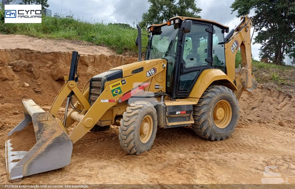 Retro Escavadeira Caterpillar 416