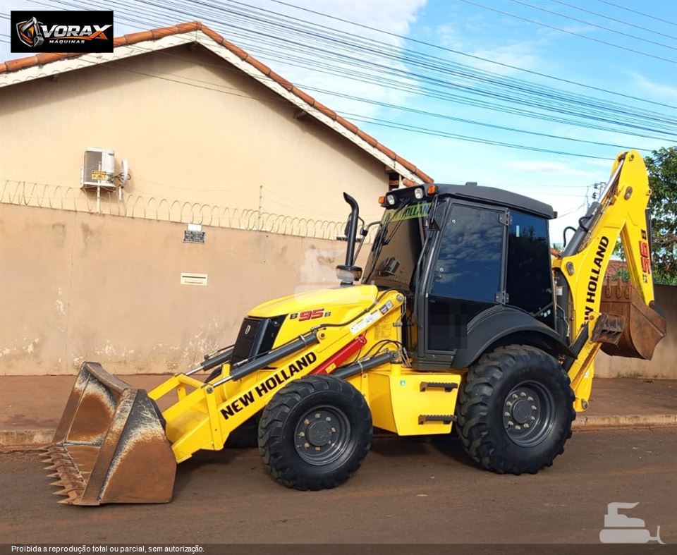 Retro Escavadeira New Holland B95B