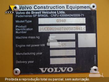 Motoniveladora Volvo G940