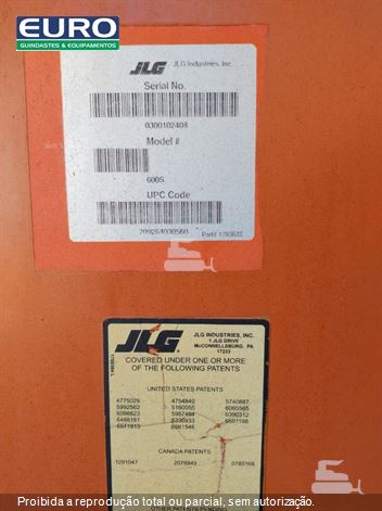 Plataforma Aérea (Elevatória) JLG 600 S
