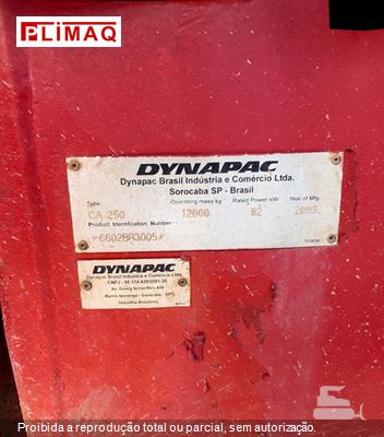 Rolo Compactador Dynapac CA250