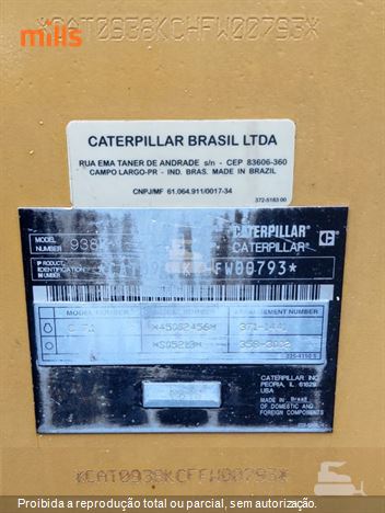 Pá Carregadeira Caterpillar 938K