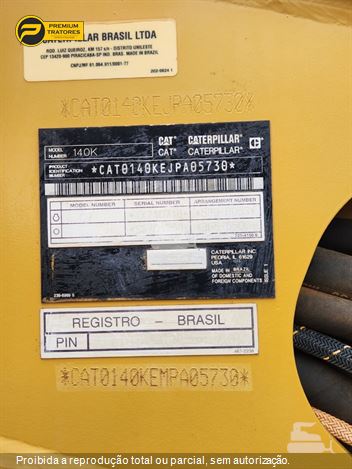 Motoniveladora Caterpillar 140K