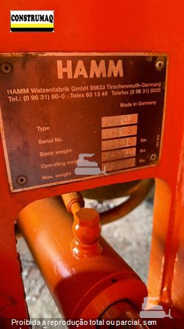 Rolo Compactador Hamm 2420D